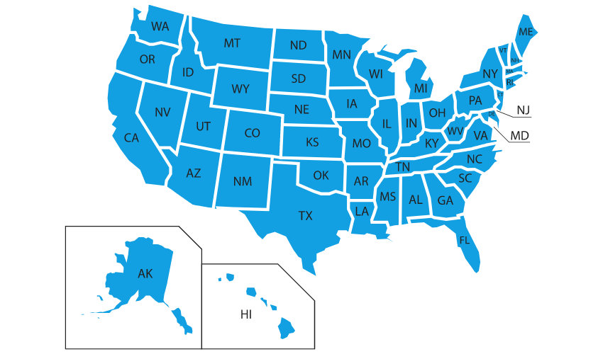 Cox Campus US Map graphic