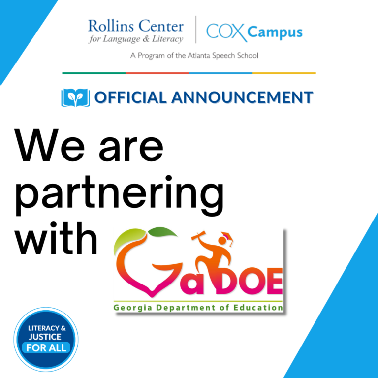 GaDOE partnering with Rollins Center for Language & Literacy to launch the Georgia Literacy Academy